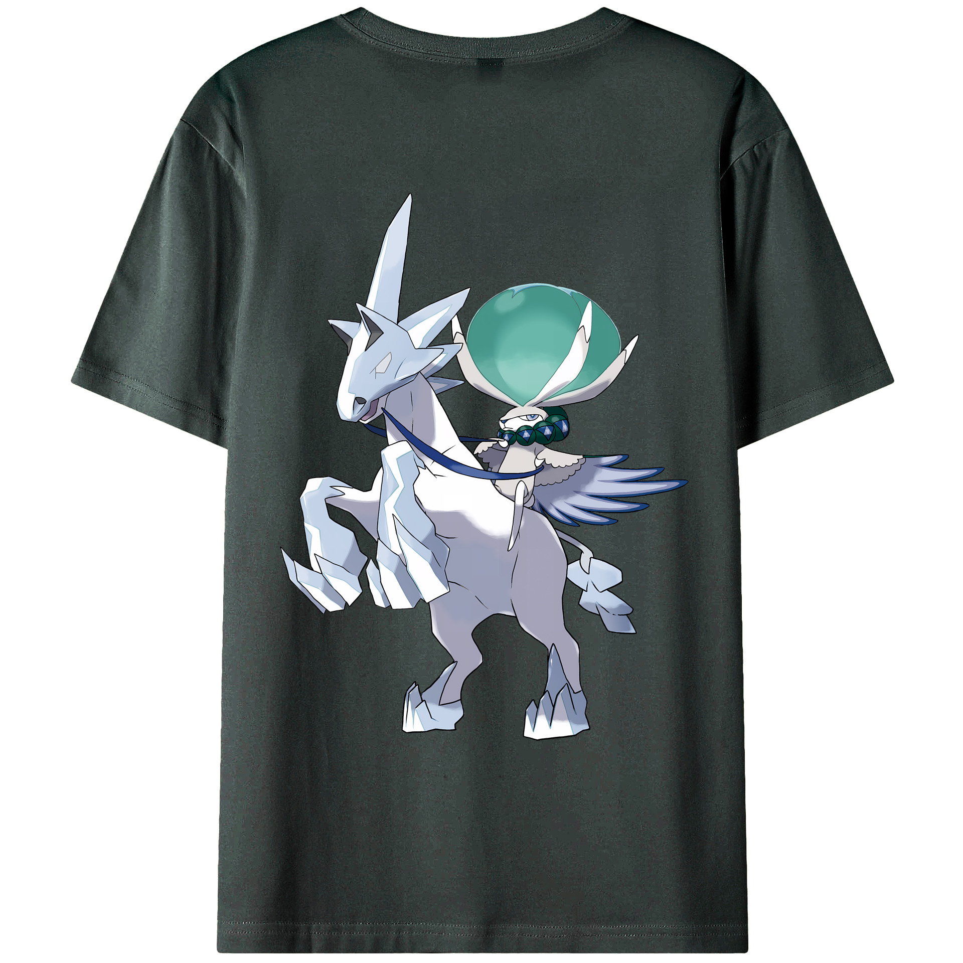 （画像用） ポケットモンスター Pokémon 綿100％ メンズ半袖Tシャツ（バックプリント） 通気性